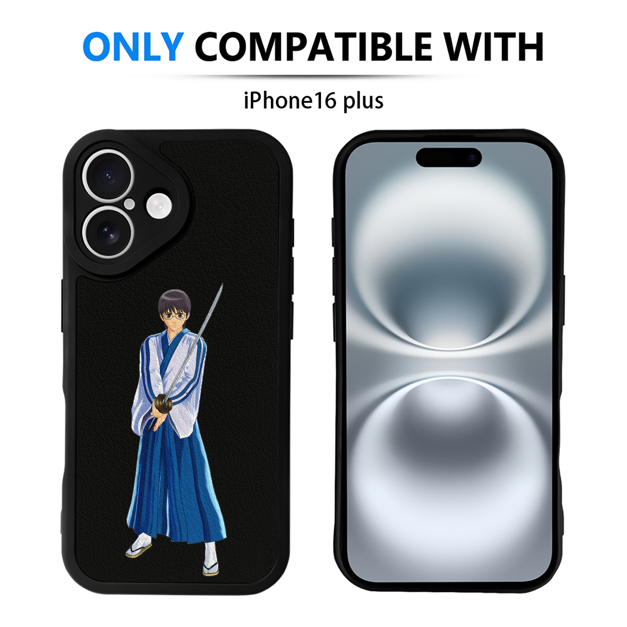 （画像用） ぎんたま 坂田銀時（さかたぎんとき） 神楽 志村新八（しむら しんぱち） GINTAMA Sakata Gintoki Kagura Shimura Shinpachi 【iPhone 16シリーズ対応】シリコンスマホケース（レザー調） 材質：シリコン